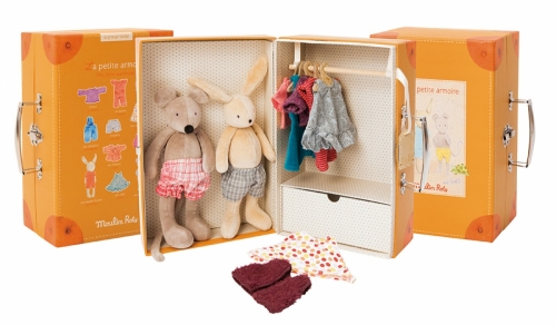 La Grand Famille Чемоданчик-гардероб с одеждой и 2-я игрушками Мышка и Кролик. 632401