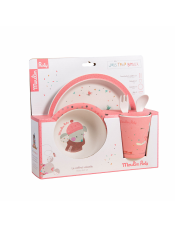 Les Jolis trop Beaux (Очень красивые) Набор детской посуды Pink baby dish set 665232